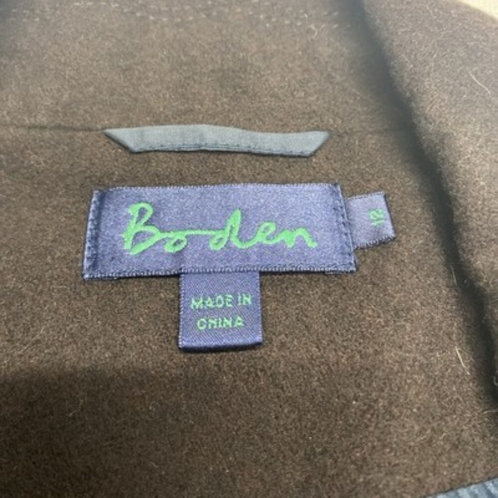 Boden Double-Breasted Wool-Blend Peacoat with Contrast Trim! Size 12! - Picture 2 of 7
